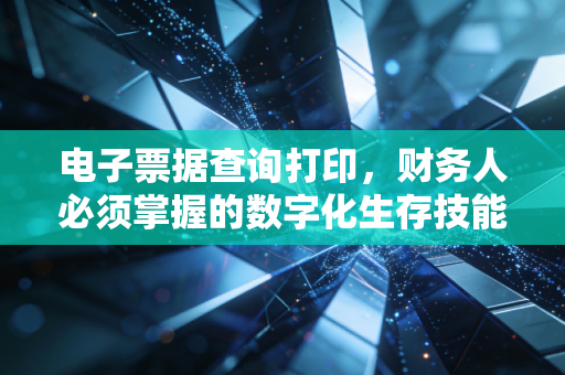 电子票据查询打印,财务人必须掌握的数字化生存技能与合规之道