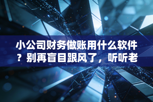 小公司财务做账用什么软件?别再盲目跟风了,听听老会计的大实话