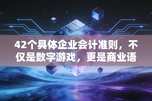 42个具体企业会计准则，不仅是数字游戏，更是商业语言的底层逻辑