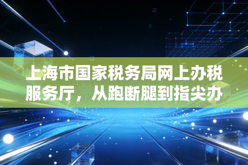 上海市国家税务局网上办税服务厅，从跑断腿到指尖办，一名老会计的数字化生存实录