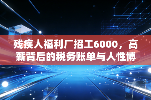残疾人福利厂招工6000，高薪背后的税务账单与人性博弈