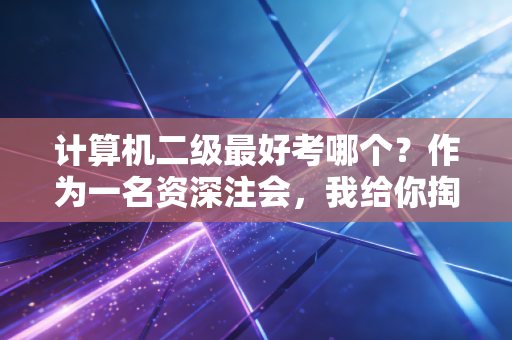 计算机二级最好考哪个？作为一名资深注会，我给你掏心窝子的建议