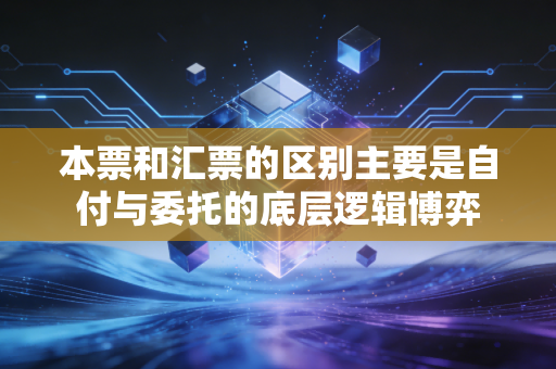 本票和汇票的区别主要是自付与委托的底层逻辑博弈