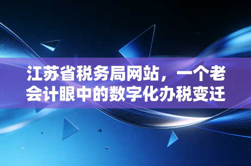 江苏省税务局网站，一个老会计眼中的数字化办税变迁与实战心得