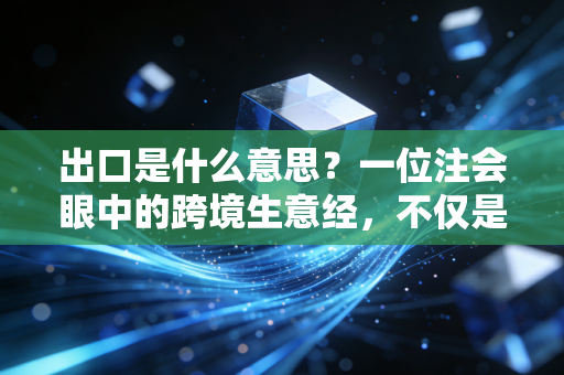 出口是什么意思？一位注会眼中的跨境生意经，不仅是卖货，更是薅羊毛的艺术