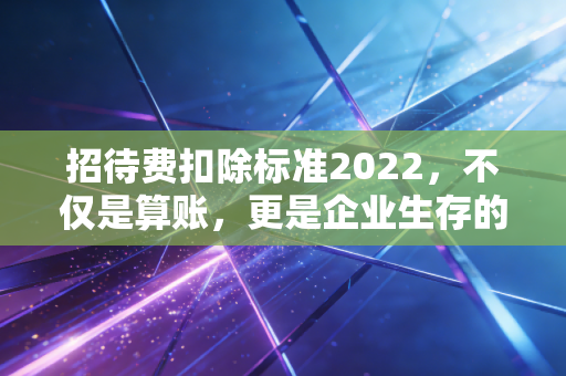 招待费扣除标准2022，不仅是算账，更是企业生存的智慧