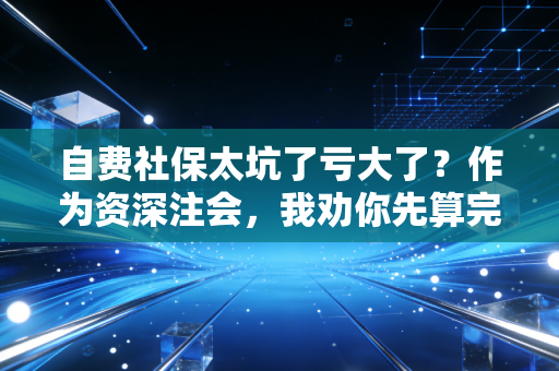自费社保太坑了亏大了?作为资深注会,我劝你先算完这三笔账再交钱!