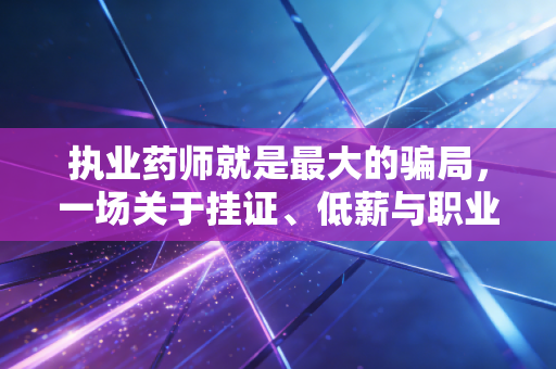 执业药师就是最大的骗局，一场关于挂证、低薪与职业幻灭的集体吐槽
