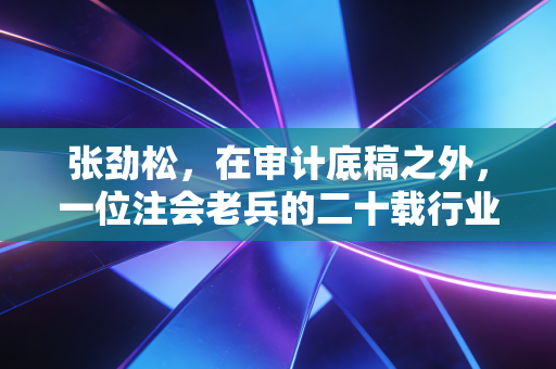 张劲松,在审计底稿之外,一位注会老兵的二十载行业沉思