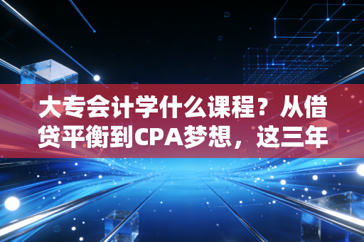 大专会计学什么课程?从借贷平衡到CPA梦想,这三年的每一分每一秒都算数