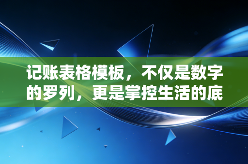 记账表格模板,不仅是数字的罗列,更是掌控生活的底层逻辑
