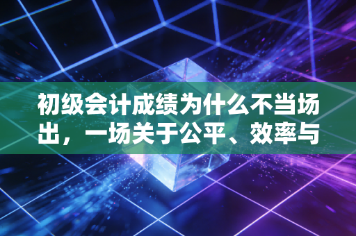初级会计成绩为什么不当场出,一场关于公平、效率与百万考生的博弈
