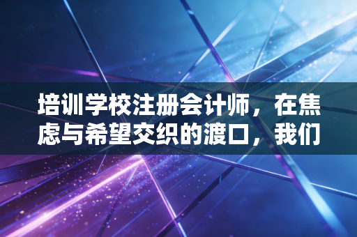 培训学校注册会计师,在焦虑与希望交织的渡口,我们该如何摆渡人生?