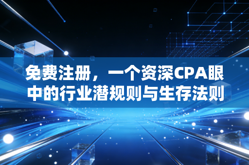 免费注册，一个资深CPA眼中的行业潜规则与生存法则