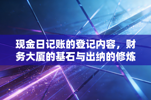 现金日记账的登记内容，财务大厦的基石与出纳的修炼手册