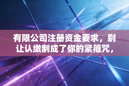 有限公司注册资金要求，别让认缴制成了你的紧箍咒，2024年新规下的深度避坑指南