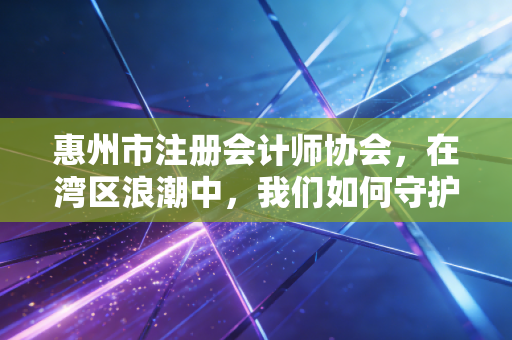 惠州市注册会计师协会，在湾区浪潮中，我们如何守护这座城市的经济账本？