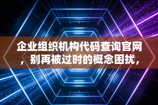 企业组织机构代码查询官网,别再被过时的概念困扰,资深CPA教你如何高效核查企业身份