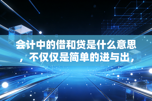 会计中的借和贷是什么意思,不仅仅是简单的进与出,而是商业世界的底层逻辑