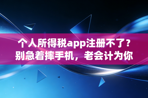 个人所得税app注册不了？别急着摔手机，老会计为你揭秘背后的原因与终极解法
