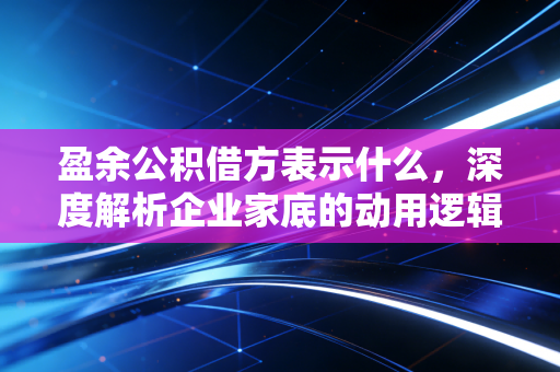盈余公积借方表示什么，深度解析企业家底的动用逻辑与财务智慧