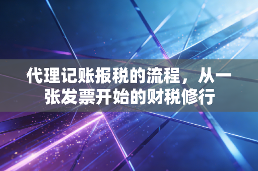 代理记账报税的流程，从一张发票开始的财税修行