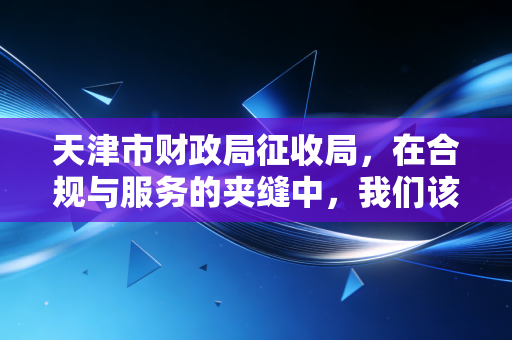 天津市财政局征收局,在合规与服务的夹缝中,我们该如何读懂这座城市的财税脉搏?