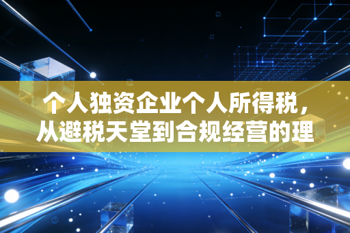 个人独资企业个人所得税，从避税天堂到合规经营的理性回归