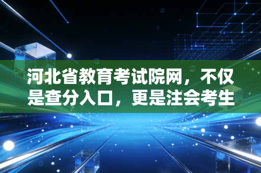 河北省教育考试院网,不仅是查分入口,更是注会考生的起跑线与避风港