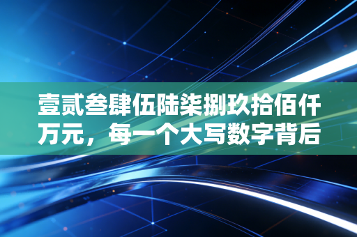 壹贰叁肆伍陆柒捌玖拾佰仟万元，每一个大写数字背后，都是我们审计人的青春与血泪