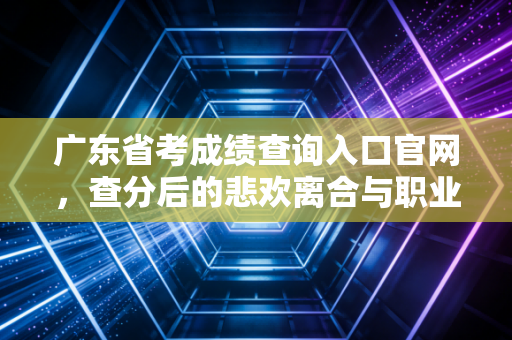 广东省考成绩查询入口官网，查分后的悲欢离合与职业选择的深度思考