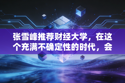 张雪峰推荐财经大学，在这个充满不确定性的时代，会计依然是那块最硬的敲门砖