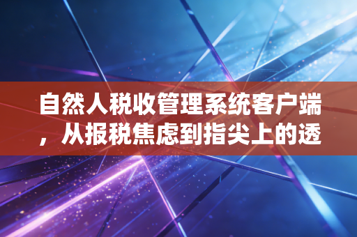 自然人税收管理系统客户端,从报税焦虑到指尖上的透明,一名注会眼中的个税变革