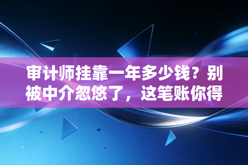 审计师挂靠一年多少钱?别被中介忽悠了,这笔账你得这么算