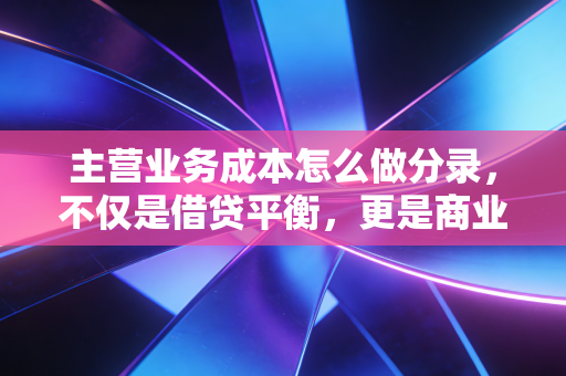 主营业务成本怎么做分录,不仅是借贷平衡,更是商业逻辑的照妖镜