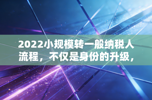 2022小规模转一般纳税人流程，不仅是身份的升级，更是企业生存的抉择
