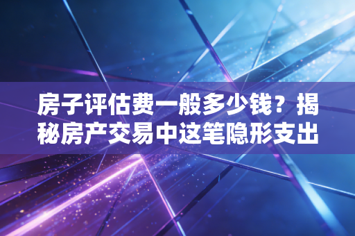 房子评估费一般多少钱？揭秘房产交易中这笔隐形支出的真实内幕