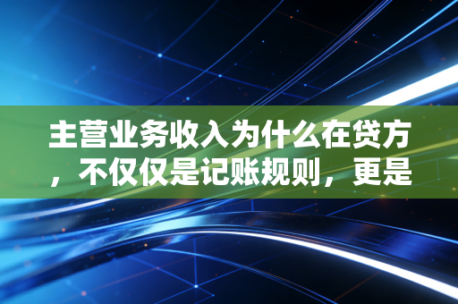 主营业务收入为什么在贷方，不仅仅是记账规则，更是商业逻辑的底层代码