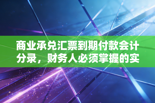 商业承兑汇票到期付款会计分录，财务人必须掌握的实战攻防与账务处理