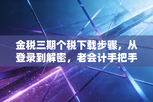 金税三期个税下载步骤，从登录到解密，老会计手把手教你搞定个税数据