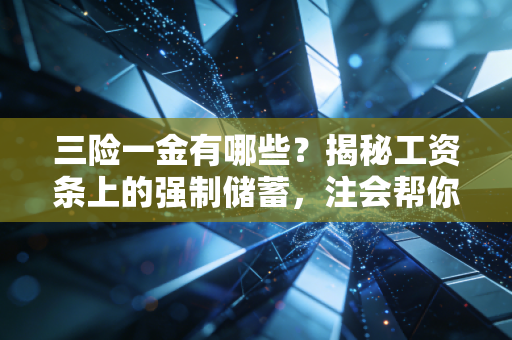 三险一金有哪些?揭秘工资条上的强制储蓄,注会帮你算笔明白账