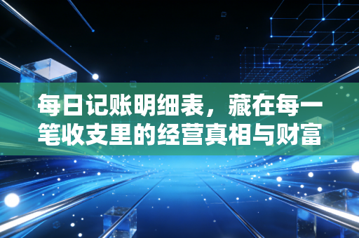 每日记账明细表，藏在每一笔收支里的经营真相与财富密码
