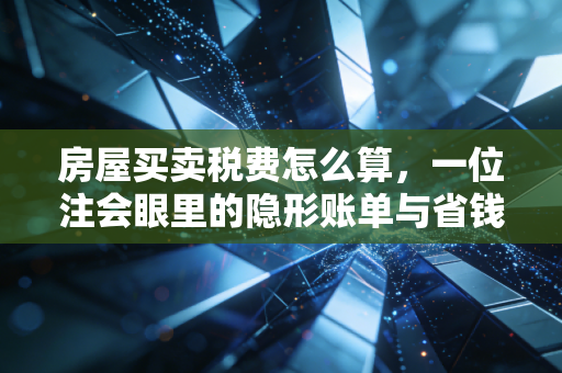 房屋买卖税费怎么算,一位注会眼里的隐形账单与省钱攻略