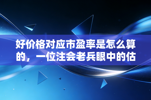 好价格对应市盈率是怎么算的,一位注会老兵眼中的估值艺术与实战心法