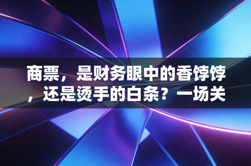 商票,是财务眼中的香饽饽,还是烫手的白条?一场关于信任与现金流的博弈