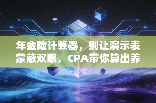 年金险计算器，别让演示表蒙蔽双眼，CPA带你算出养老的真金白银