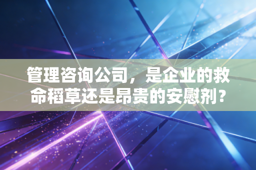 管理咨询公司，是企业的救命稻草还是昂贵的安慰剂？——一个注会视角的深度观察