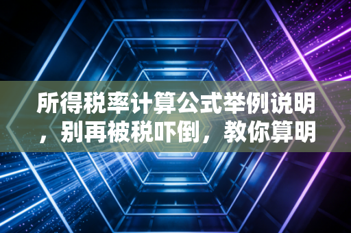 所得税率计算公式举例说明，别再被税吓倒，教你算明白每一分钱
