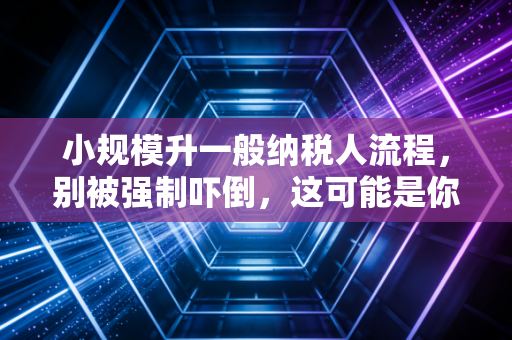 小规模升一般纳税人流程，别被强制吓倒，这可能是你企业腾飞的转折点