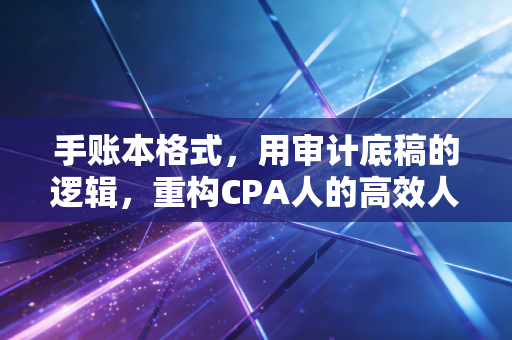 手账本格式，用审计底稿的逻辑，重构CPA人的高效人生手账